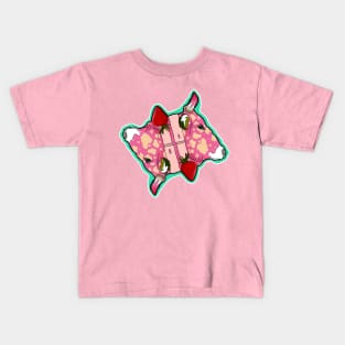 Strawberry Cow playing card style Kids T-Shirt